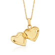 Baby's 14kt Yellow Gold Heart Locket Necklace