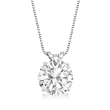 3.00 Carat CZ Solitaire Necklace in 14kt White Gold