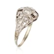 C. 1950 Vintage .33 ct. t.w. Diamond Ring in Platinum and 18kt White Gold