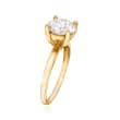 2.00 Carat CZ Solitaire Ring in 14kt Yellow Gold