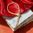 Italian 18kt Gold Over Sterling Silver Diamond-Cut Snake Bracelet