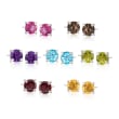 7.00 ct. t.w. Multi-Gemstone Jewelry Set: Seven Pairs of Stud Earrings in Sterling Silver