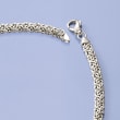 Sterling Silver Graduated Byzantine Necklace