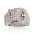 .70 ct. t.w. Diamond Buckle Ring in Sterling Silver