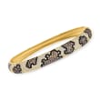 3.55 ct. t.w. Multicolored CZ Leopard-Print Bangle Bracelet in 18kt Gold Over Sterling