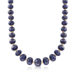 Sapphire Bead Necklace with 14kt Yellow Gold
