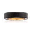 Men's 6mm Tungsten Carbide and 14kt Yellow Gold Wedding Band