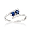 .40 ct. t.w. Sapphire Two-Stone Ring in 14kt White Gold