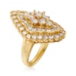 C. 1980 Vintage 3.00 ct. t.w. Diamond Cluster Ring in 18kt Yellow Gold