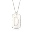 Italian Sterling Silver Personalized Tag Necklace