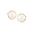 6-6.5mm Cultured Freshwater Pearl Stud Earrings in 14kt Yellow Gold