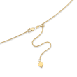 1mm 14kt Yellow Gold Adjustable Wheat Chain Necklace