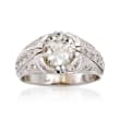 C. 1950 Vintage 1.85 ct. t.w. Diamond Ring in 14kt White Gold