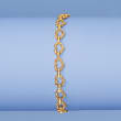 14kt Yellow Gold Heart-Link Bracelet