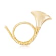 18kt Yellow Gold Over Sterling Silver French Horn Pin