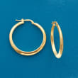 Italian Hoop Earrings in 14kt Yellow Gold