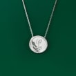 .10 ct. t.w. Diamond Personalized Circle Necklace in Sterling Silver