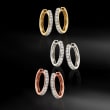 .50 ct. t.w. Diamond Hoop Earrings in 14kt Rose Gold