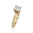 C. 1990 Vintage 1.01 Carat Diamond Solitaire Engagement Ring in 14kt Yellow Gold