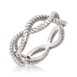 Roberto Coin &quot;Barocco&quot; Roped Ring in 18kt White Gold