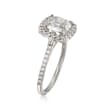Henri Daussi 1.67 ct. t.w. Certified Diamond Engagement Ring in 18kt White Gold
