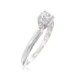 C. 2000 Vintage .44 Carat Diamond Solitaire Engagement Ring in 14kt White Gold