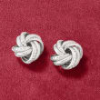 Italian Sterling Silver Love Knot Earrings