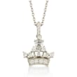 .84 ct. t.w. CZ Tiara Pendant Necklace in Sterling Silver