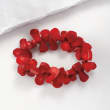 Red Coral Bead Stretch Bracelet