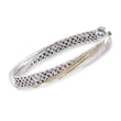Andrea Candela &quot;Rioja&quot; .16 ct. t.w. Diamond Bangle Bracelet in 18kt Gold and Sterling Silver