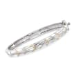 Andrea Candela &quot;Eco&quot; 18kt Yellow Gold and Sterling Silver Bangle Bracelet