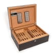 Brouk & Co. &quot;Donovan&quot; Large Wooden Black Cigar Humidor Box
