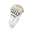 .10 ct. t.w. Diamond Ring in 14kt Yellow Gold and Sterling Silver