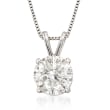 1.50 Carat Diamond Solitaire Pendant Necklace in Platinum