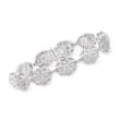 1.01 ct. t.w. Diamond Floral Bracelet in Sterling Silver