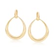 Roberto Coin &quot;Oro Classic&quot; 18kt Yellow Gold Circle Drop Earrings