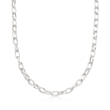 Zina Sterling Silver &quot;Contemporary&quot; Oval-Link Necklace