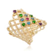 .65 ct. t.w. Multi-Stone Latticework Ring in 18kt Gold Over Sterling