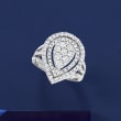 1.75 ct. t.w. Diamond Teardrop Ring in 14kt White Gold 