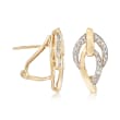 .15 ct. t.w. Diamond Marquise-Link Earrings in 14kt Yellow Gold
