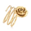 Italian 18kt Yellow Gold Coiled Rose Ring