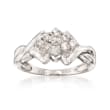 C. 1980 Vintage .25 ct. t.w. Diamond Cluster Ring in 14kt White Gold