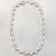 Rock Crystal Bead Necklace with 14kt Yellow Gold