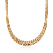 14kt Yellow Gold Graduated Wheat Necklace