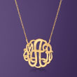 14kt Yellow Gold Personalized Monogram Necklace