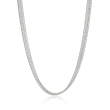Italian 18kt White Gold Six-Strand Rope Chain Necklace