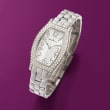 Giorgio Milano Women's 34x24mm Stainless Steel Tonneau Watch with Swarovski Crystals
