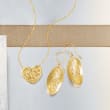 Italian 18kt Yellow Gold Floral Heart Pendant Necklace