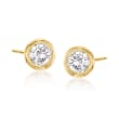 .50 ct. t.w. Diamond Circle Drop Earring Jackets with Diamond-Accented Studs in 14kt Yellow Gold