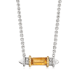Andrea Candela &quot;La Romana&quot; .44 Carat Citrine Necklace in Sterling Silver and 18kt Yellow Gold